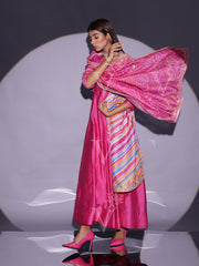 Pink Vasansi Silk Anarkali Suit Set