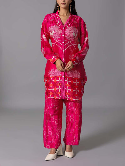 Pink Vasansi Silk Co-Ord Set