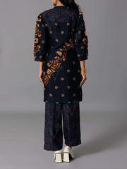 Navy Blue Vasansi Silk Kurta And Pant Set
