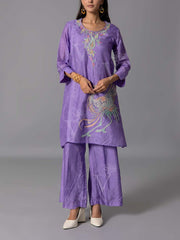 purple  Vasansi Silk Kurta And Pant Set