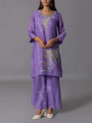 purple  Vasansi Silk Kurta And Pant Set