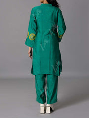 Green  Vasansi Silk Kurta And Pant Set