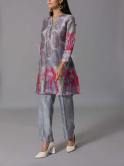 Grey Vasansi Silk Kurta And Pant Set
