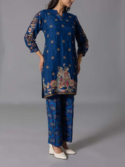 Blue  Vasansi Silk Kurta And Pant Set