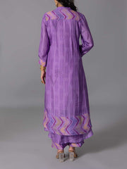purple  Vasansi Silk Kurta And Pant Set