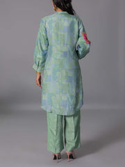 Green  Vasansi Silk Kurta And Pant Set