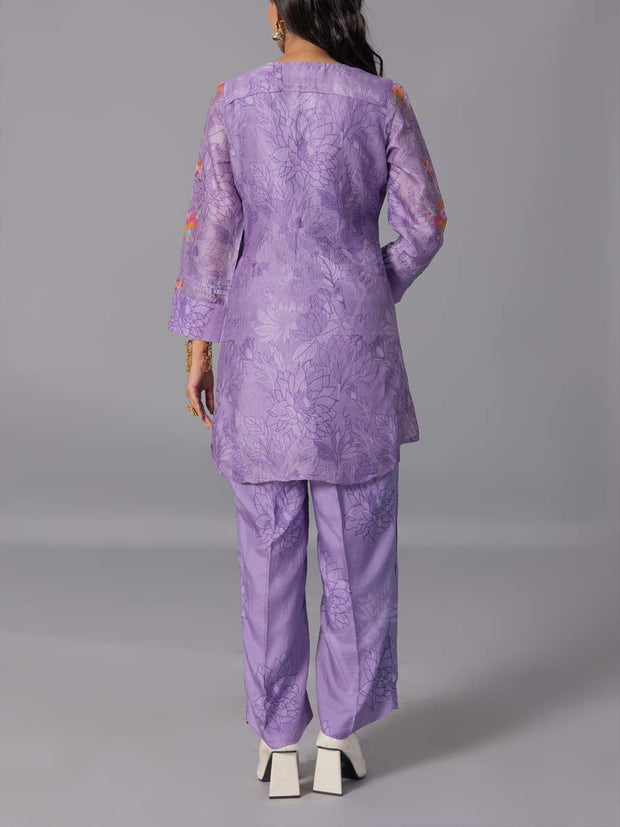 purple  Vasansi Silk Kurta And Pant Set