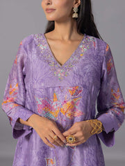 purple  Vasansi Silk Kurta And Pant Set