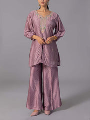 Onion Pink Vasansi Silk Kurta And Pant Set