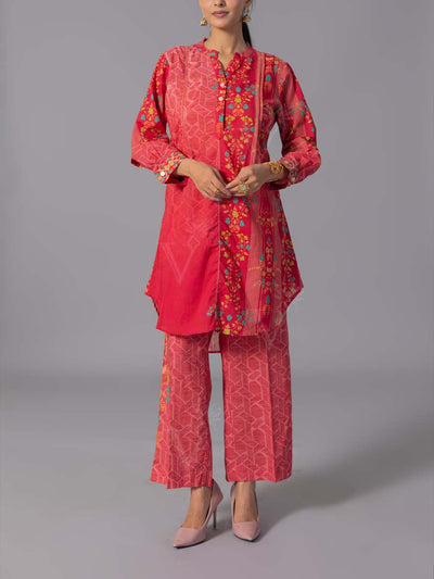 Red Cotton Co-Ord Set