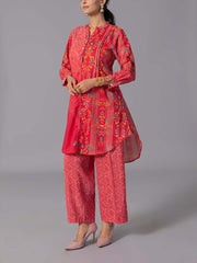 Red Cotton Co-Ord Set