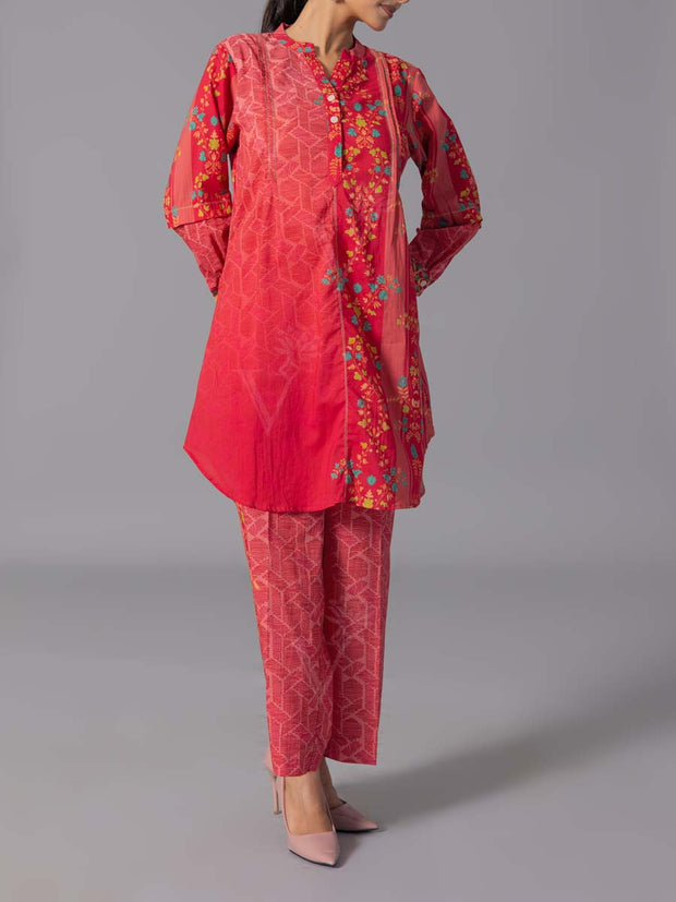 Red Cotton Co-Ord Set