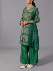 Green Vasansi Silk Kurta And Pant Set