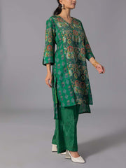 Green Vasansi Silk Kurta And Pant Set