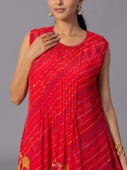 Red Crepe Silk Co-Ord Set