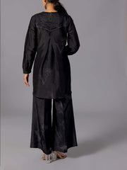 Black Vasansi Silk Co-Ord Set