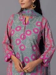 Grey Cotton Suit Set