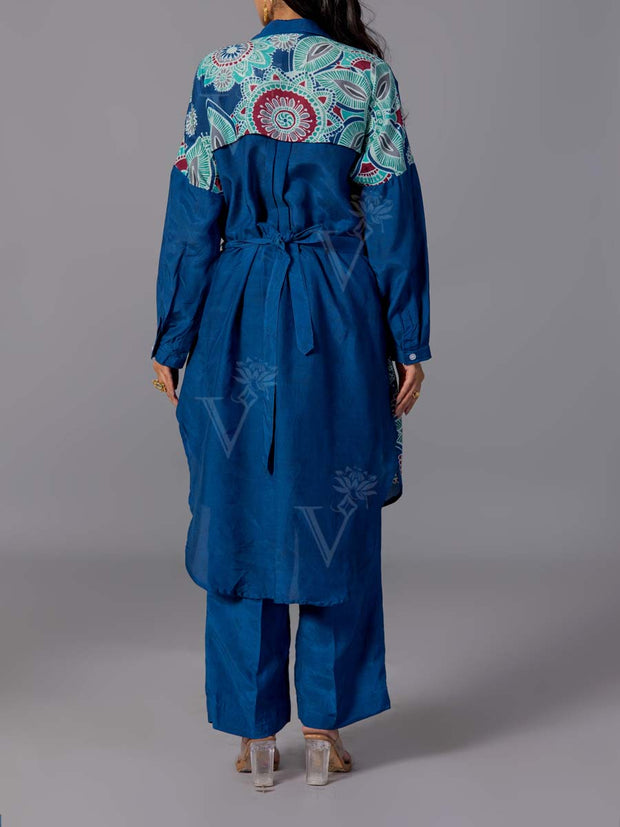 Blue Silk Co-Ord Set