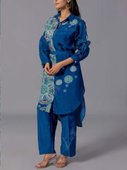 Blue Silk Co-Ord Set