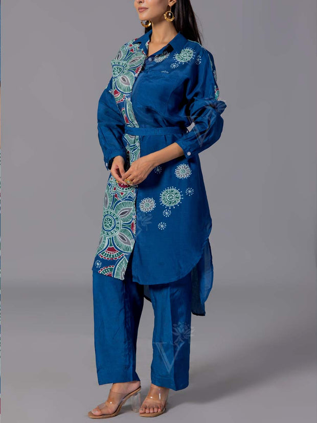 Blue Silk Co-Ord Set