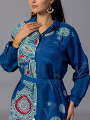 Blue Silk Co-Ord Set