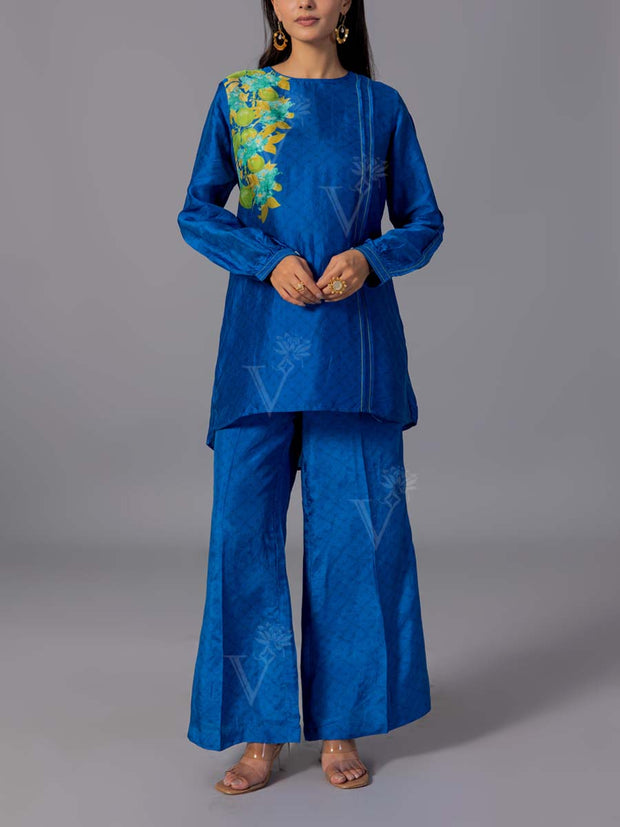 Blue Vasansi Silk Co-Ord Set