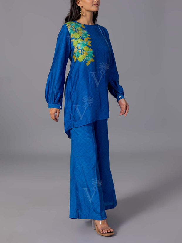 Blue Vasansi Silk Co-Ord Set