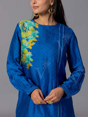 Blue Vasansi Silk Co-Ord Set