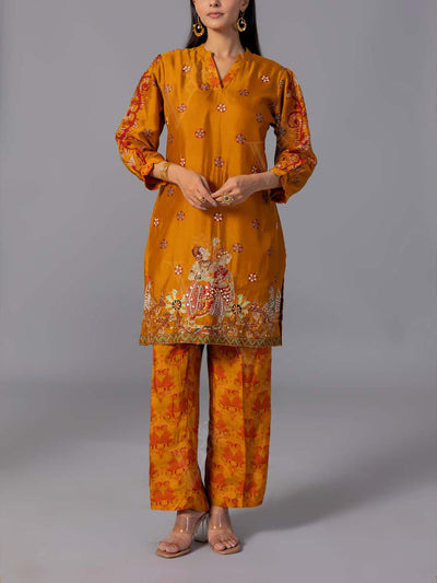 Yellow  Vasansi Silk Co-Ord Set