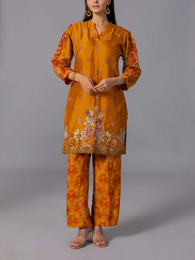 Yellow  Vasansi Silk Co-Ord Set
