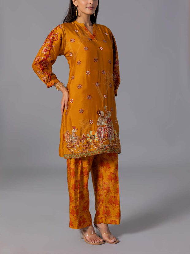 Yellow  Vasansi Silk Co-Ord Set
