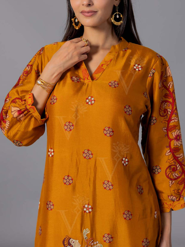Yellow  Vasansi Silk Co-Ord Set