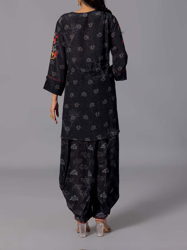 Black Crepe Silk Co-Ord Set