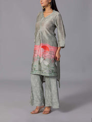 Grey Vasansi Silk Co-Ord Set