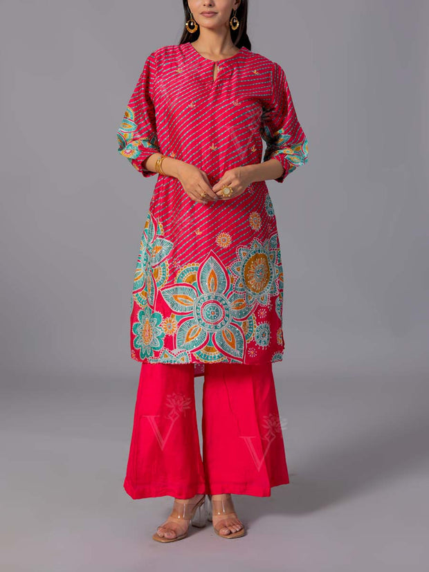 Pink Vasansi Silk Co-Ord Set
