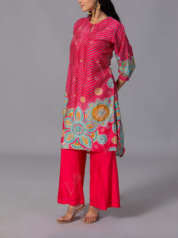 Pink Vasansi Silk Co-Ord Set