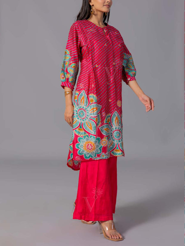 Pink Vasansi Silk Co-Ord Set