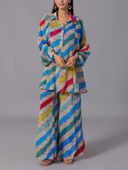 Multi Color Crepe Silk Co-Ord Set