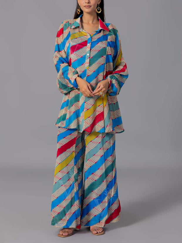 Multi Color Crepe Silk Co-Ord Set