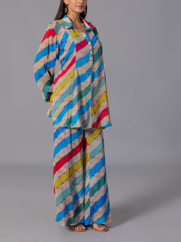 Multi Color Crepe Silk Co-Ord Set