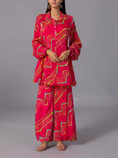 Pink Crepe Silk Co-Ord Set