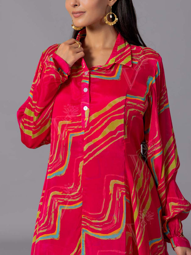 Pink Crepe Silk Co-Ord Set