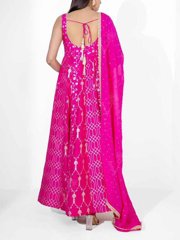 Pink Banarasi Suit Set