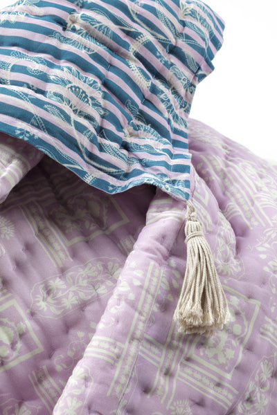 JHAROKA AMETHYST Silk Cotton Reversible Quilt