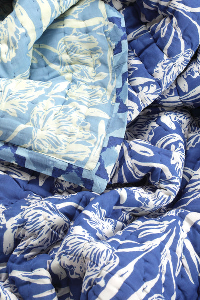 KALP PUSHP HIMALAYAN BUTTERFLY Silk Cotton Reversible Quilt