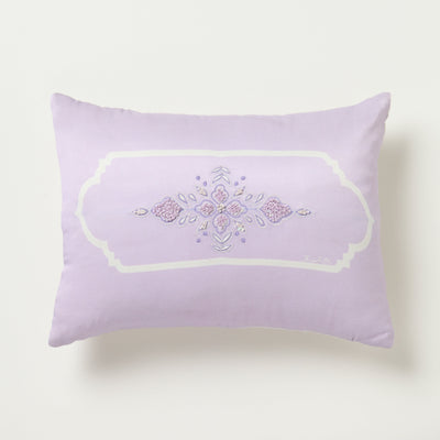 Jharoka Accent Embroidered Rectangular Cushion AMETHYST