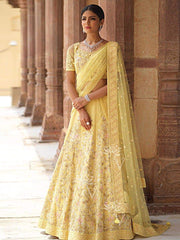 Yellow Organza Lehenga Choli