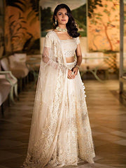 Off White Organza Lehenga