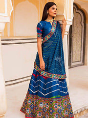 Vasansi Signature Leheriya Silk Lehenga