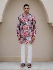 Floral Fusion Rose Ganganagery Kurta